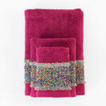 Πετσέτες Σετ 2ΤΜΧ Jules 50 x 90 / 30 x 50 cm  100% Βαμβάκι Μπορντώ BOREA - Image 11