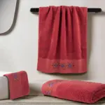 Πετσέτες Σετ 3ΤΜΧ Petalouda 70 x 140 / 50 x 90 / 30 x 50 cm  100% Βαμβάκι Τερακότα BOREA - Image 3
