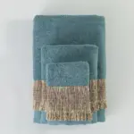 Πετσέτες Σετ 3ΤΜΧ Siesta 70 x 140 / 50 x 90 / 30 x 50 cm  100% Βαμβάκι Πετρόλ BOREA - Image 8