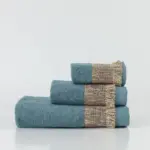 Πετσέτες Σετ 3ΤΜΧ Siesta 70 x 140 / 50 x 90 / 30 x 50 cm  100% Βαμβάκι Πετρόλ BOREA - Image 9