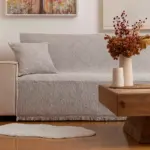 Ριχτάρι Σενίλ Πολυθρόνας Bari 180 x 180 cm  100% Πολυέστερ Γκρι BOREA - Image 5