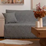 Ριχτάρι Σενίλ Διθέσιο Bari 180 x 250 cm  100% Πολυέστερ Εκρού BOREA - Image 5