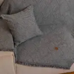 Ριχτάρι Σενίλ Πολυθρόνας Bari 180 x 180 cm  100% Πολυέστερ Εκρού BOREA - Image 6
