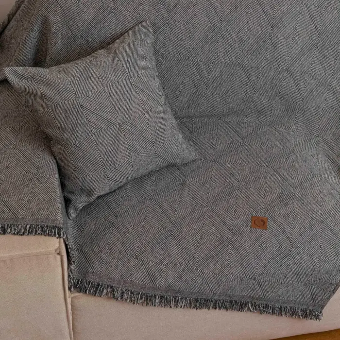 Ριχτάρι Σενίλ Διθέσιο Bari 180 x 250 cm  100% Πολυέστερ Γκρι BOREA - Image 18