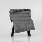 Ριχτάρι Σενίλ Πολυθρόνας Bari 180 x 180 cm  100% Πολυέστερ Γκρι BOREA - Image 8
