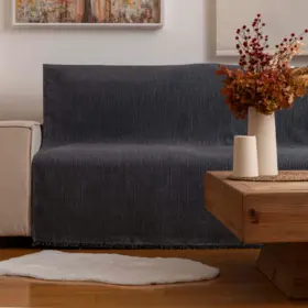 Ριχτάρι Σενίλ Διθέσιο Velvet 180 x 250 cm 100% Πολυέστερ Μπεζ BOREA - Image 3