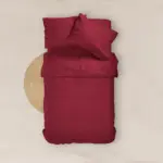 Σεντόνι Μονόχρωμο Solid Υπέρδιπλο 240 x 260 cm  100% Βαμβάκι 27.Πετρόλ BOREA - Image 2