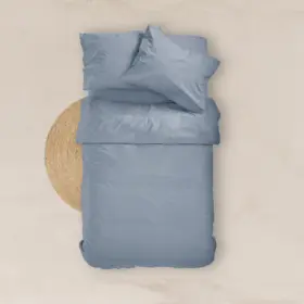 Σεντόνι Μονόχρωμο Solid Μονό 160 x 240 cm 100% Βαμβάκι 27.Πετρόλ BOREA - Image 3