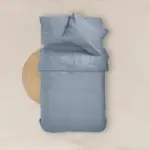 Σεντόνι Μονόχρωμο Solid Μονό Με Λάστιχο 100 cm x 200 cm + 25 cm  100% Βαμβάκι 27.Πετρόλ BOREA - Image 4