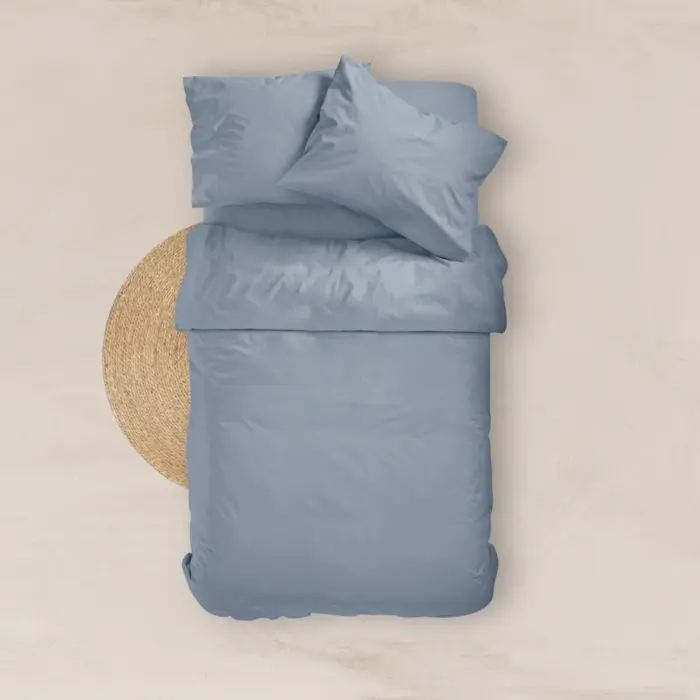 Σεντόνι Μονόχρωμο Solid Υπέρδιπλο 240 x 260 cm  100% Βαμβάκι 27.Πετρόλ BOREA - Image 3