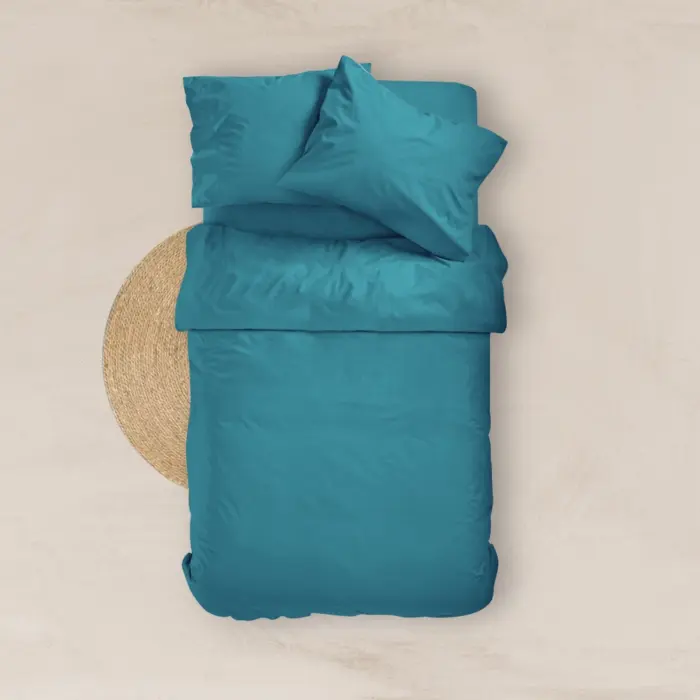 Σεντόνι Μονόχρωμο Solid Μονό 160 x 240 cm  100% Βαμβάκι 27.Πετρόλ BOREA - Image 28