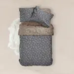 Σεντόνια Εμπριμέ Σετ Elite Μονά (2) 160 x 240 cm + 50 x 70 cm  100% Βαμβάκι Μπλε BOREA