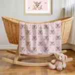 Σεντόνια Λίκνου Σετ Bambi (2) 70 x 120 cm  100% Βαμβάκι Ροζέ BOREA - Image 2
