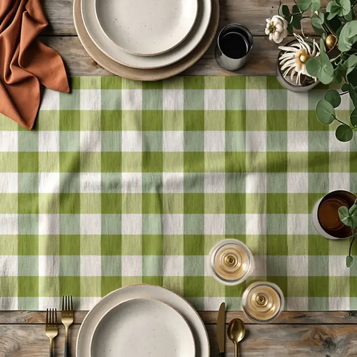 Τραβέρσα Ibiza 50 x 180 cm  70% Βαμβάκι - 30% Πολυέστερ Φυστικί BOREA - Image 3
