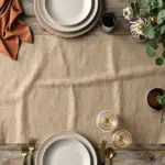 Τραβέρσα Mallorca 50 x 180 cm  60% Βαμβάκι-40% Πολυέστερ Γκρι BOREA - Image 4