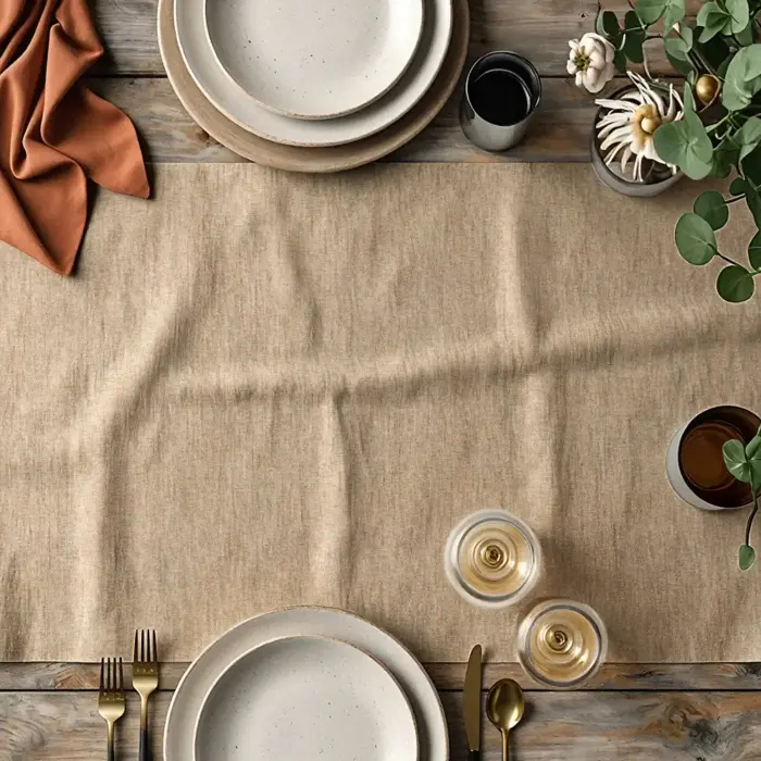 Τραβέρσα Mallorca 50 x 180 cm  60% Βαμβάκι-40% Πολυέστερ Σπαγγί BOREA - Image 4
