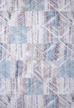 Χαλί Monza 8070/110 εκρού μπεζ μπλε ρόμβοι - 3x4 Colore Colori