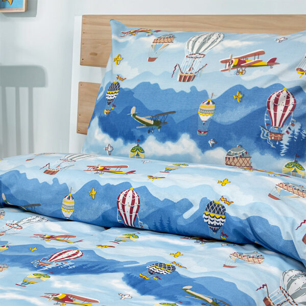 LINO ΠΑΙΔΙΚΑ ΣΕΤ ΣΕΝΤΟΝΙΑ CLOUD CHASERS BLUE 170X260 100% Βαμβάκι - Image 2