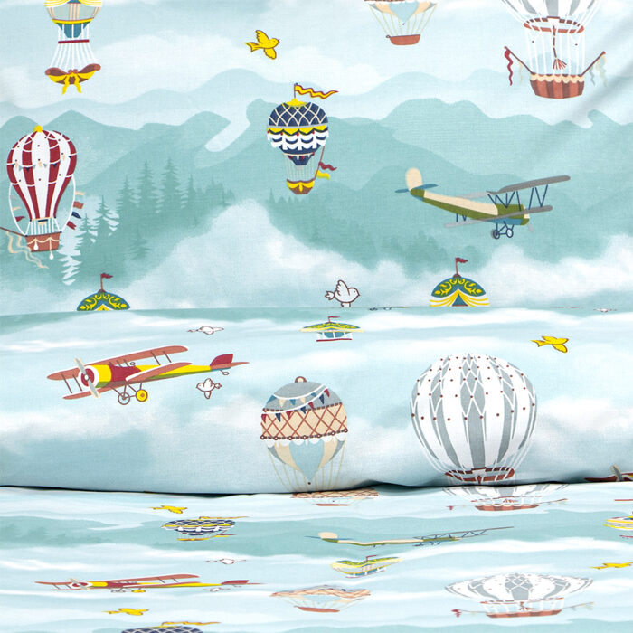 LINO ΠΑΙΔΙΚΑ ΣΕΤ ΣΕΝΤΟΝΙΑ CLOUD CHASERS PETROL 170X260 100% Βαμβάκι - Image 3