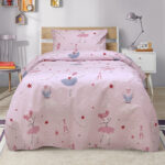 LINO ΠΑΙΔΙΚΑ ΣΕΤ ΣΕΝΤΟΝΙΑ DREAMY DANCERS PINK 170X260 100% Βαμβάκι