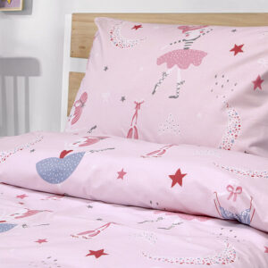 Alternative view of LINO ΠΑΙΔΙΚΑ ΣΕΤ ΣΕΝΤΟΝΙΑ DREAMY DANCERS PINK 170X260 100% Βαμβάκι