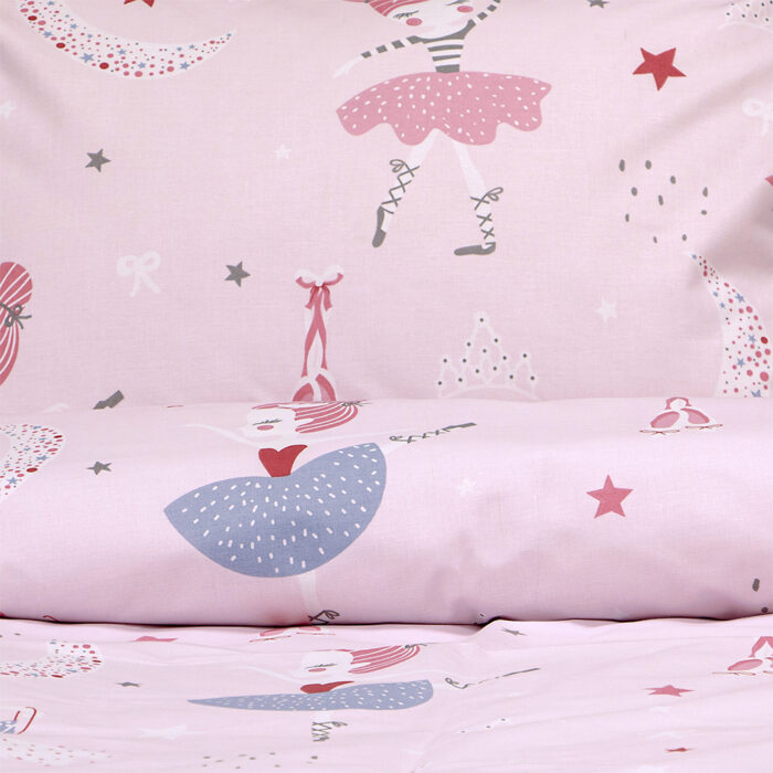 LINO ΠΑΙΔΙΚΑ ΣΕΤ ΣΕΝΤΟΝΙΑ DREAMY DANCERS PINK 170X260 100% Βαμβάκι - Image 3