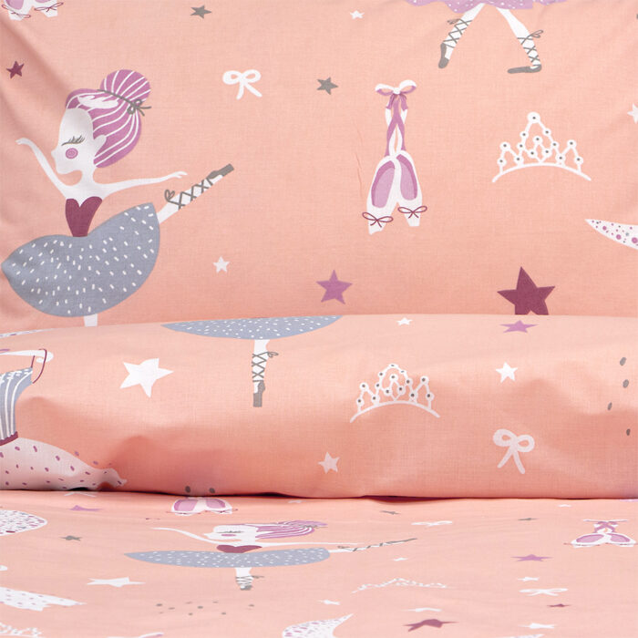 LINO ΠΑΙΔΙΚΑ ΣΕΤ ΣΕΝΤΟΝΙΑ DREAMY DANCERS CORAL 170X260 100% Βαμβάκι - Image 3