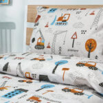 LINO ΠΑΙΔΙΚΑ ΣΕΤ ΣΕΝΤΟΝΙΑ PLAYGROUND TOWN GREY 170X260 100% Βαμβάκι - Image 2