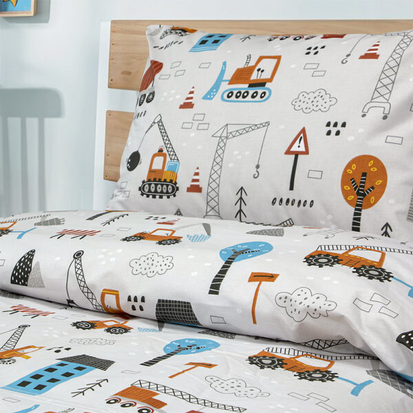 LINO ΠΑΙΔΙΚΑ ΣΕΤ ΣΕΝΤΟΝΙΑ PLAYGROUND TOWN GREY 170X260 100% Βαμβάκι - Image 2
