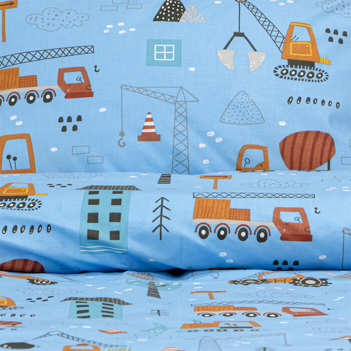 LINO ΠΑΙΔΙΚΑ ΣΕΤ ΣΕΝΤΟΝΙΑ PLAYGROUND TOWN PETROL 170X260 100% Βαμβάκι - Image 3
