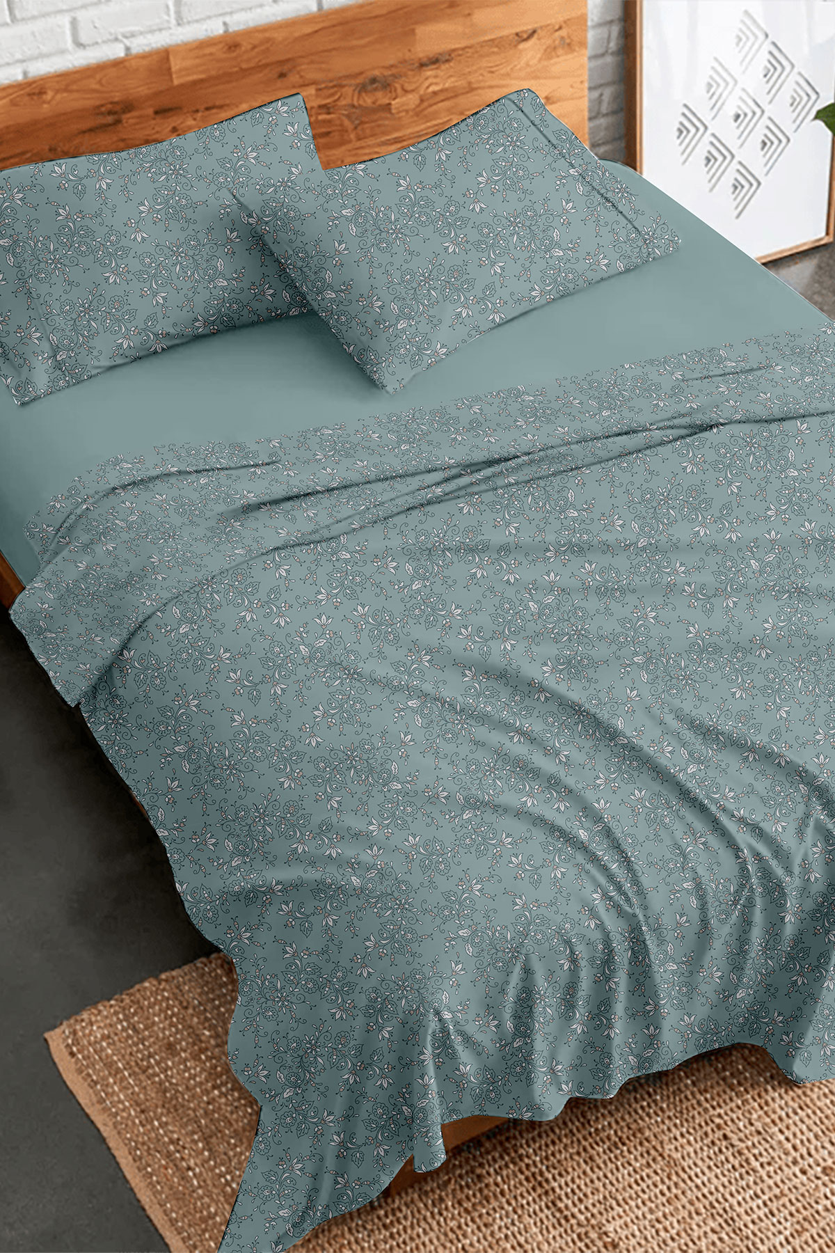 152-15-37.jpg Σετ Σεντόνια Flannel 928 Aqua Υπέρδιπλο (230×260) SUNSHINEHOME - Image 1