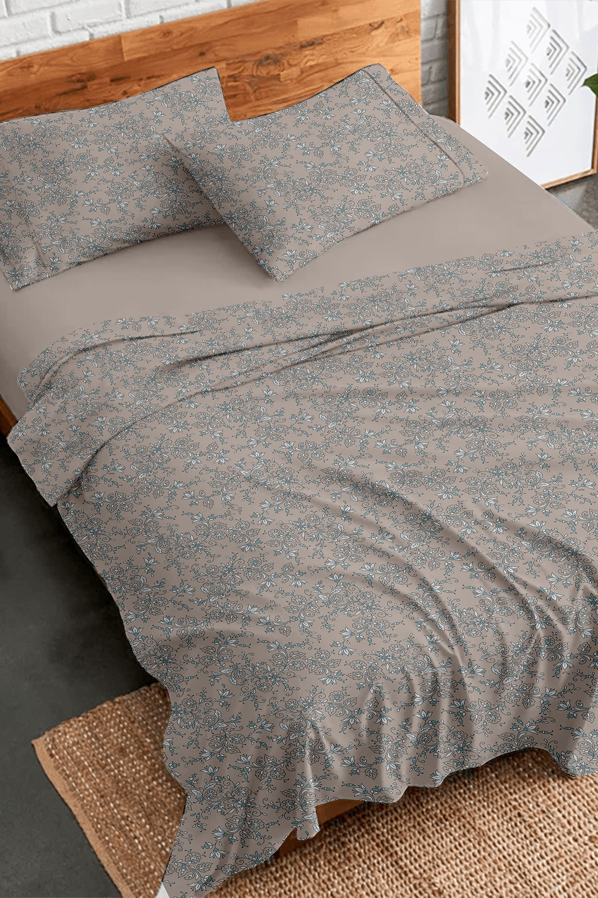 152-15-39.jpg Σετ Σεντόνια Flannel 928 Beige Υπέρδιπλο (230×260) SUNSHINEHOME - Image 1