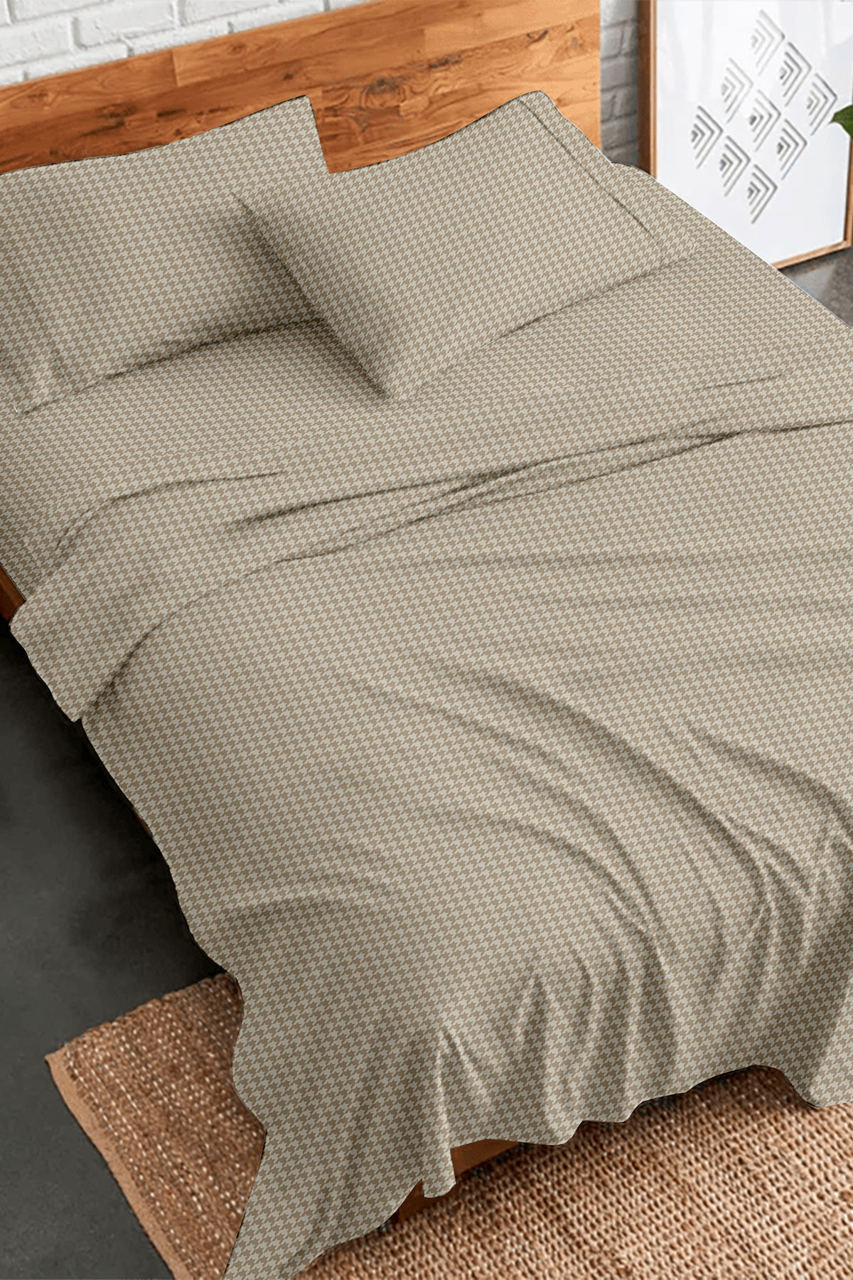 152-15-49.jpg Σετ Σεντόνια Flannel 2064 Beige Υπέρδιπλο (230×260) SUNSHINEHOME - Image 1