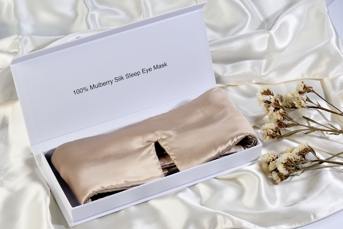 15541 Deep Sleep Μεταξωτή Μάσκα Υπνου Champagne (1τμχ) της Down Town - Image 1