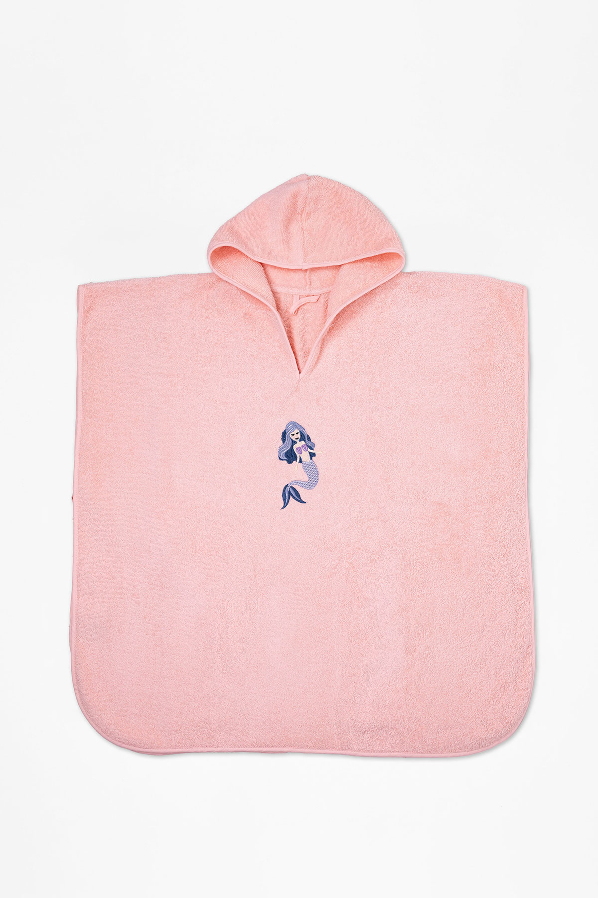 271-3-3.jpg Fluffy Κεντητό Πόντσο Pink one size SUNSHINEHOME - Image 1