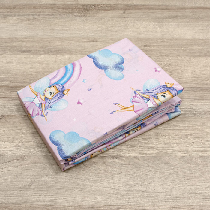 LINO BEBE ΣΕΤ ΣΕΝΤΟΝΙΑ ENHANCED RAINBOW PINK 120X180 100% Βαμβάκι - Image 3