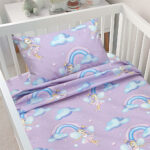 LINO BEBE ΣΕΤ ΣΕΝΤΟΝΙΑ ENHANCED RAINBOW LILAC 120X180 100% Βαμβάκι - Image 2