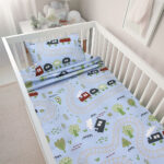 LINO BEBE ΣΕΤ ΣΕΝΤΟΝΙΑ FOREST EXPRESS PETROL 120X180 100% Βαμβάκι