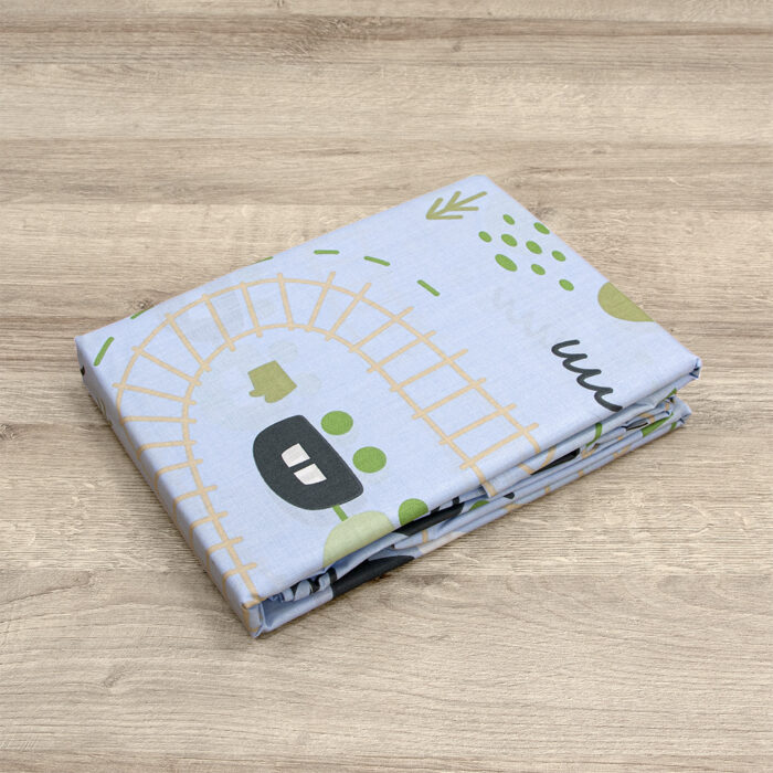 LINO BEBE ΣΕΤ ΣΕΝΤΟΝΙΑ FOREST EXPRESS PETROL 120X180 100% Βαμβάκι - Image 3