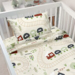 LINO BEBE ΣΕΤ ΣΕΝΤΟΝΙΑ FOREST EXPRESS GREEN 120X180 100% Βαμβάκι - Image 2