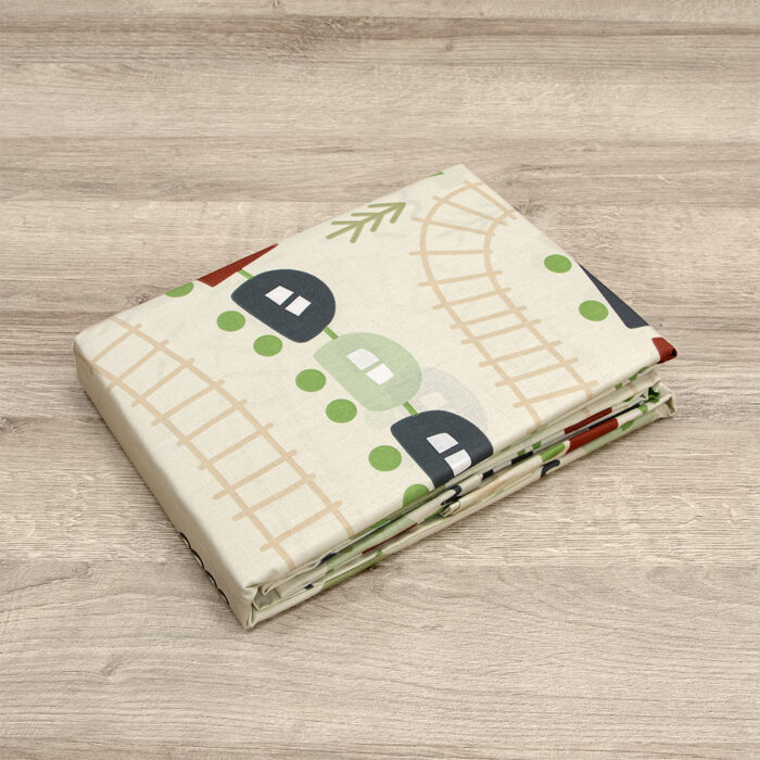 LINO BEBE ΣΕΤ ΣΕΝΤΟΝΙΑ FOREST EXPRESS GREEN 120X180 100% Βαμβάκι - Image 3