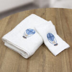 LINO ΣΕΤ ΠΕΤΣΕΤΕΣ PALONCINO WHITE/BLUE 2ΤΜΧ 100% Βαμβάκι - Image 2