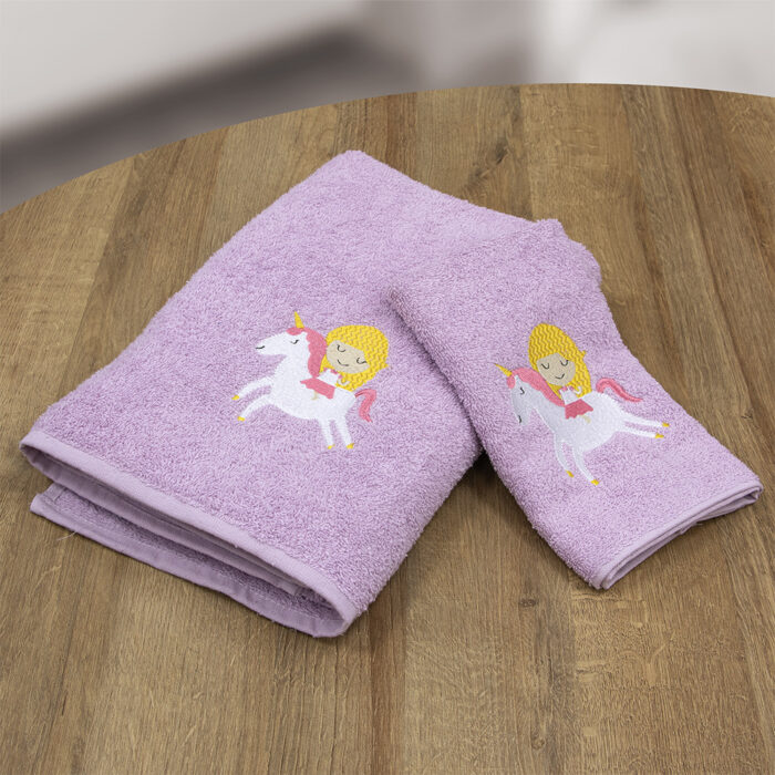 LINO ΣΕΤ ΠΕΤΣΕΤΕΣ CORNO LILAC 2ΤΜΧ 100% Βαμβάκι - Image 2