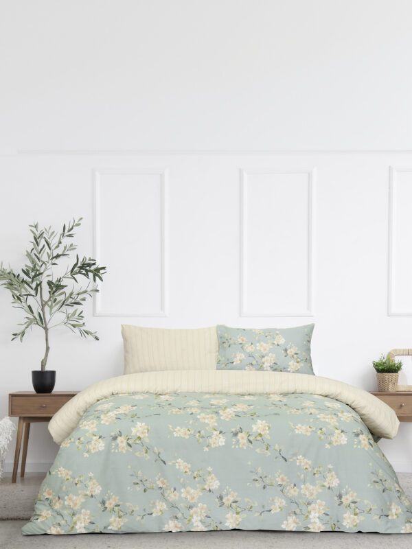 Σετ Σεντόνια Υπέρδιπλα με Λάστιχο - Clementine της Kocoon Home 100% Cotton, 144 T.C. Υπέρδιπλα με λάστιχο (1 x 160x200+32 + 1 x 240x270 + 2 Μαξιλαροθήκες 52x72)