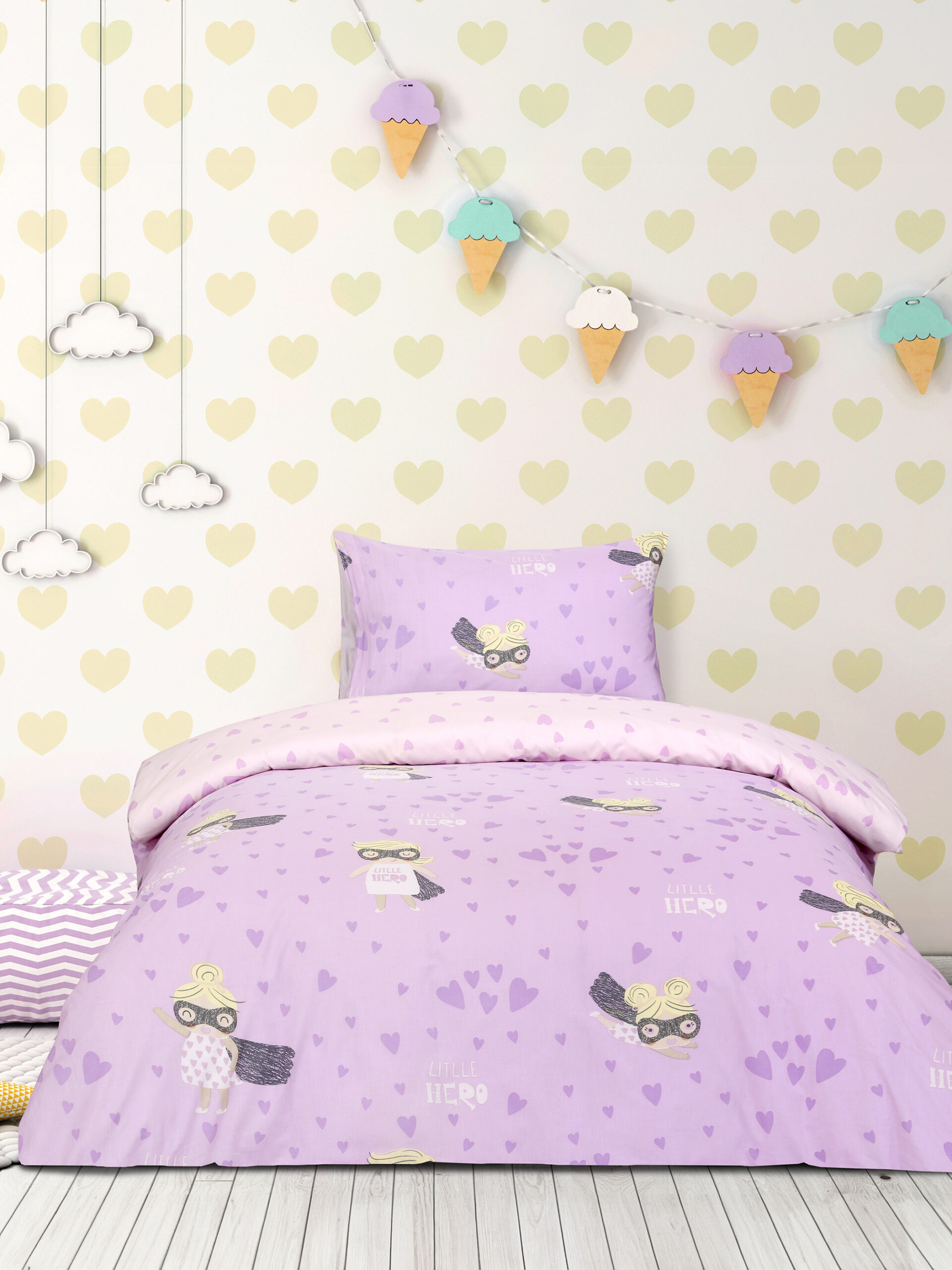 5206482171022-1.jpg Σετ Σεντόνια Μονά - Little Hero της Kocoon Kids 100% Cotton, 144 T.C. Μονά (2 x 160x260 + 1 Μαξιλαροθήκη 52x72) - Image 1