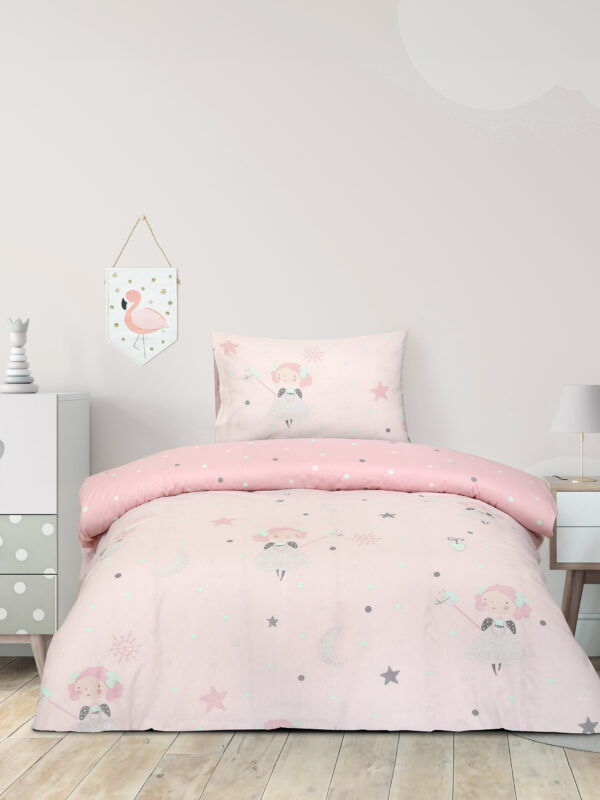 Σετ Παπλωματοθήκη Μονή - Snowbelle της Kocoon Kids 100% Cotton, 144 T.C. Μονή (1 x 165x245 + 1 Μαξιλαροθήκη 52x72)