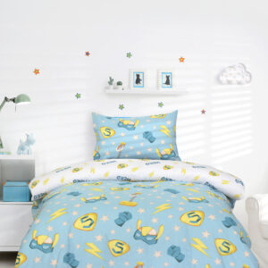 Σετ Σεντόνια Μονά με Λάστιχο - Super της Kocoon Kids 100% Cotton, 144 T.C. Μονά με λάστιχο (1 x 100x200+30 + 1 x 160x260 + 1 Μαξιλαροθήκη 52x72)