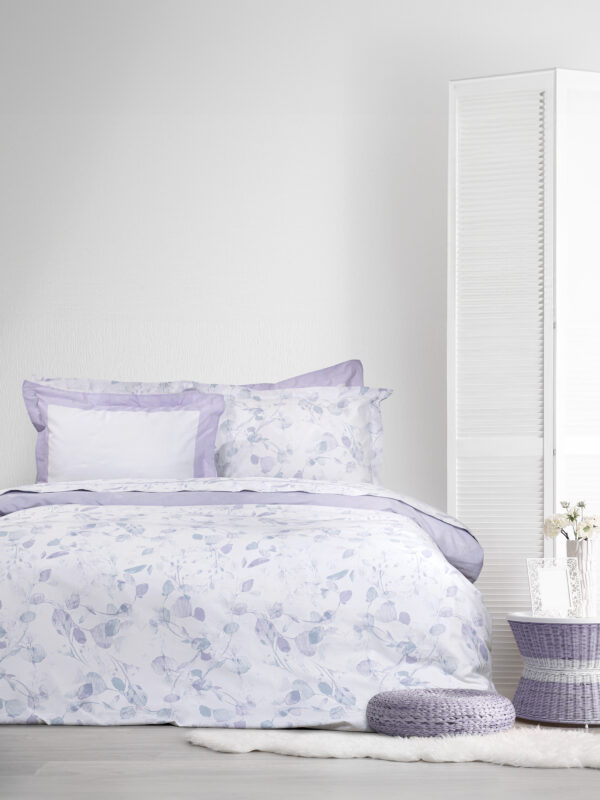 Σετ Παπλωματοθήκη Υπέρδιπλη - Liliana της Nima Home 100% Satin Cotton, 220 T.C. Υπέρδιπλη (1 x 220x240 + 2 Μαξιλαροθήκες Oxford 4 πλευρών 52x72+5)