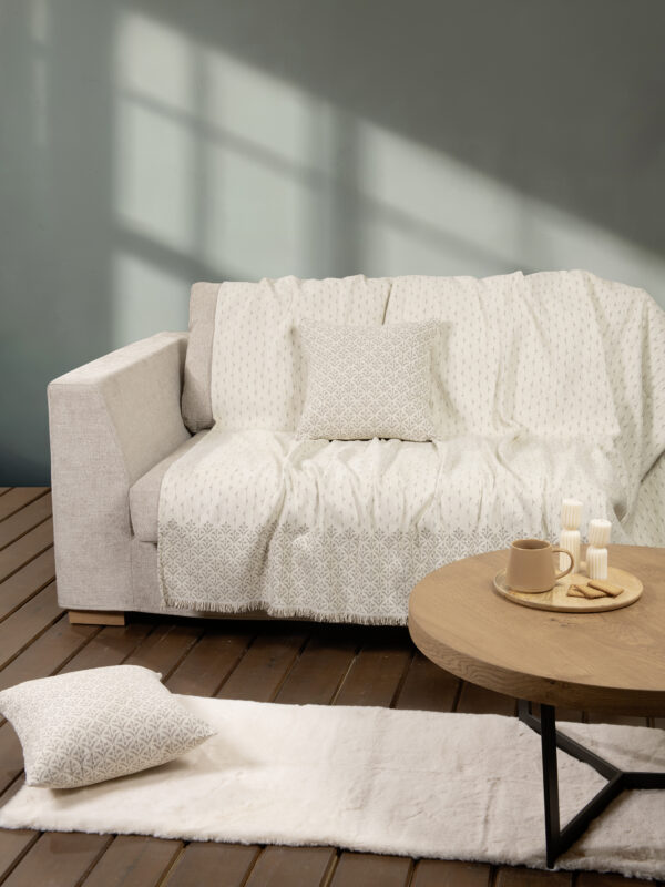 Ριχτάρι 180x240 - Roselle Ivory της Nima Home Chenille, 55% Acrylic - 20% Polyester - 25% Cotton Διθέσιος 180x240