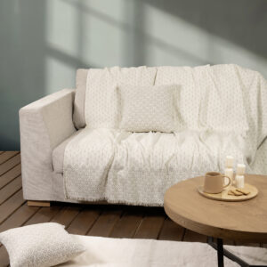 Ριχτάρι 180x350 - Roselle Ivory της Nima Home Chenille, 55% Acrylic - 20% Polyester - 25% Cotton Τετραθέσιος 180x350
